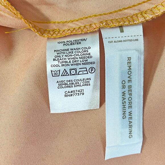 LOFT Colorblock Halter Swing Dress Size XS Navy Gold Peachy-Pink Light & Flowy - Picture 7 of 7